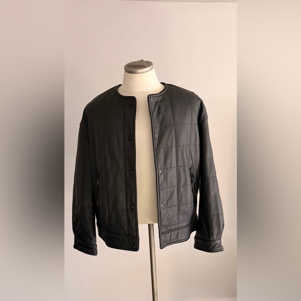 Rebecca Minkoff Black Quilted Bomber Jacket Size Medium